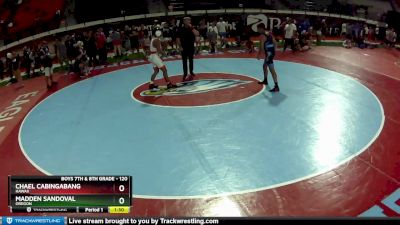 120 lbs Semifinal - Chael Cabingabang, Hawaii vs Madden Sandoval, Oregon