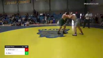 288 lbs Quarterfinal - Kort Wilkinson, Pleasant Grove (UT) vs Aidan Roe, De La Salle