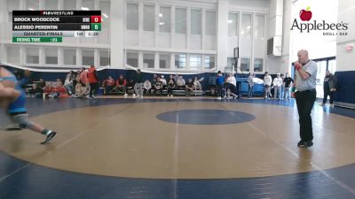 165 lbs Quarterfinal - Brock Woodcock, Southern Illinois vs Alessio Perentin, Unrostered- Spartan Combat RTC
