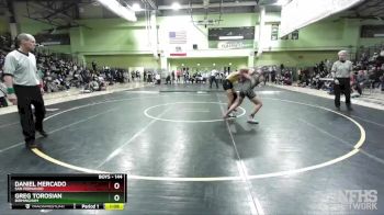 144 lbs 1st Place Match - Greg Torosian, BIRMINGHAM vs Daniel Mercado, SAN FERNANDO