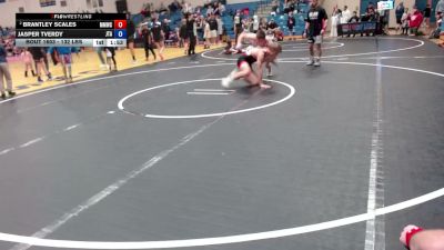 132 lbs Champ. Round 1 - Brantley Scales, Mountain Man Wrestling Club vs Jasper Tverdy, Jimenez Trained Academy