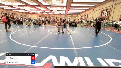 110 lbs Consolation - Kyle Baker, Pa vs Asher Anthony, Va