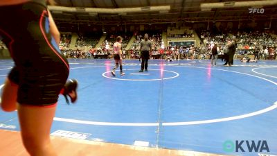 100 lbs Quarterfinal - Mya Waite, Tulsa Blue T Panthers vs Iris Cisneros, Skiatook Youth Wrestling