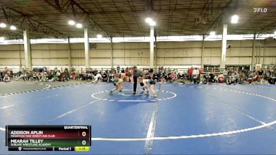 75 lbs Quarterfinal - Addison Aplin, Mountain Man Wrestling Club vs Mearah Tilley, Sublime Wrestling Academy