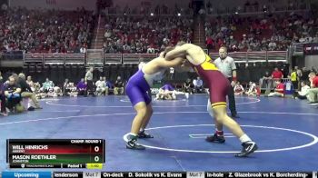 3A-220 lbs Champ. Round 1 - Will Hinrichs, Ankeny vs Mason Roethler, Johnston