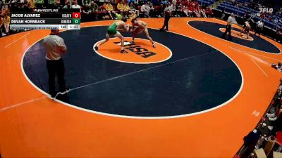 138 lbs Quarterfinals (8 Team) - Jacob Alvarez, Elmhurst (IC Catholic) vs Devan Hornback, Geneseo