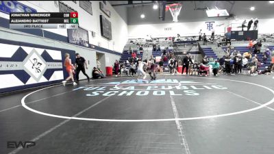 144 lbs 3rd Place - Jonathan Wineinger, Coweta vs Alejandro Battiest, McLain