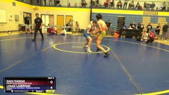 150 lbs Quarterfinal - Zach Thomas, Kanza FS/GR Wrestling Club vs Logan Lagerman, Manhattan Regional Training Center (MRTC)