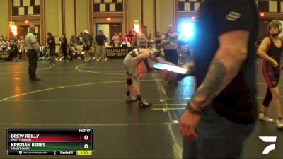 96 lbs Quarterfinal - Kristian Beres, Mount Olive vs Drew Reilly, Smitty`s Barn