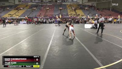 125 lbs Semis & 1st Wrestleback (8 Team) - David Vukobratovich, Central vs Tyler Klein, Dubuque