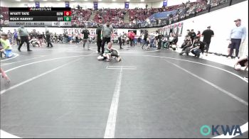 60 lbs Quarterfinal - Wyatt Tate, Bridge Creek Youth Wrestling vs Rock Harvey, Standfast