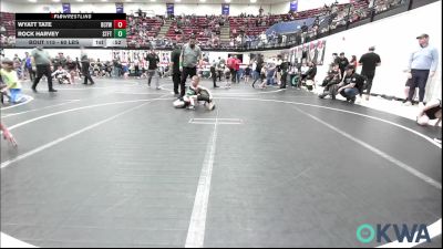 60 lbs Quarterfinal - Wyatt Tate, Bridge Creek Youth Wrestling vs Rock Harvey, Standfast