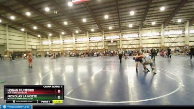 175 lbs Champ. Round 1 - Hogan Mumford, Box Elder Stingers vs Nickolas La Notte, Wasatch Wrestling Club