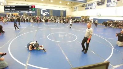 85 lbs Round 2 - Derek Cruz, Legacy Wrestling Center vs James Goff, Costa Mesa