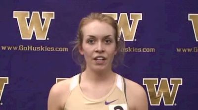 Chelsea Orr (Washington) after winning heat 4 of the women's mile at the 2011 UW Invitational