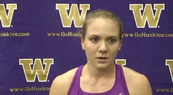 Lauren Johnson (Nike) 1st place, women's mile at the 2011 UW Invitational