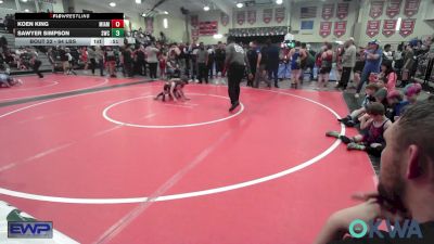 64 lbs Quarterfinal - Koen King, Miami vs Sawyer Simpson, Salina Wrestling Club