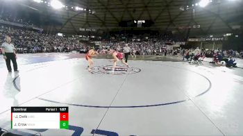 1B/2B 182 Semifinal - Jeshua Cwik, Liberty (Spangle) vs Jay Crow, Winlock