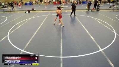 132 lbs Cons. Round 2 - Joshua Miranda, No Nonsense Wrestling vs Preston Harms, Simley Wrestling Club