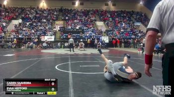 3 - 144 lbs Semifinal - Caiden Saavedra, Staunton River vs Evan Mefford, Christiansburg