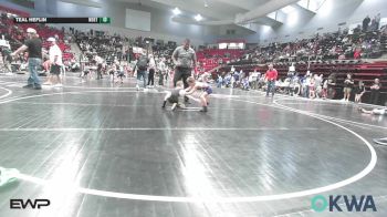 52 lbs Consi Of 8 #2 - Colton Murrell, Team Tulsa Wrestling Club vs Teal Heflin, Northeast Take Down Club