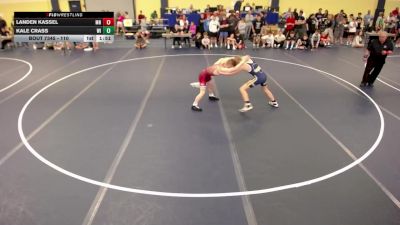 110 lbs Cons. Round 5 - Landen Kassel, MN vs Kale Crass, WI