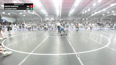 95 lbs Rr Rnd 1 - Mason Sampson, Iron Faith Wrestling vs Coleson Santi, All-American Wrestling Club Blue