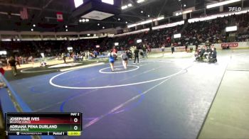 Girls 145 lbs Champ. Round 2 - Josephine Ives, Bellevue (Girls) vs Adriana Pena Durland, Tahoma (Girls)