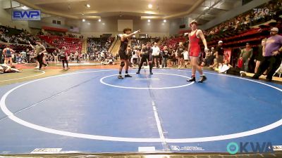 170 lbs Quarterfinal - Trey Vaughn, Skiatook Youth Wrestling vs Vann Wildcat, Pawhuska Elks Takedown