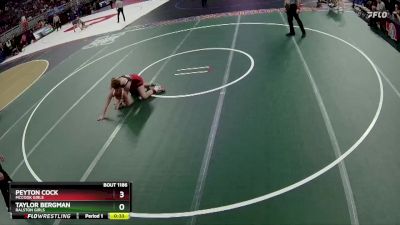 Cons. Round 1 - Peyton Cock, McCook Girls vs Taylor Bergman, Ralston Girls