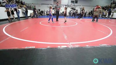 60 lbs Consi Of 8 #2 - Harper Atkinson, Wyandotte Youth Wrestling vs Paxton Hattaway, Tiger Trained Wrestling