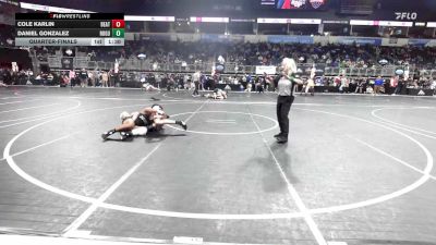 138 lbs Quarterfinal - Cole Karlin, Beatrice WC vs Daniel Gonzalez, Rogue Warrior WC