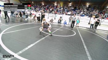 49-52 lbs Rr Rnd 5 - Raelynn Traweek, Mojo Grappling Academy vs Evelyn Shimonek, Pawhuska Elks Takedown