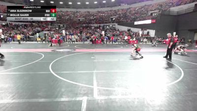 95 lbs Champ. Round 2 - Aria Sleznikow, Marshfield vs Mollie Sauer, Berlin Youth Wrestling Club
