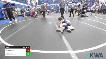 73 lbs Quarterfinal - Ryker Peck, Standfast OKC vs Jaxon Walker, Harrah Little League Wrestling