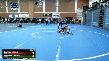 132 lbs Champ. Round 1 - Boston Richins, Lehi vs Dominick Lamano, Layton