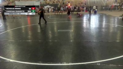 55 lbs Cons. Semi - Christian Toungette, Williamson Co Wrestling Club vs Nicholas Dennis, Elite Wrestling Academy