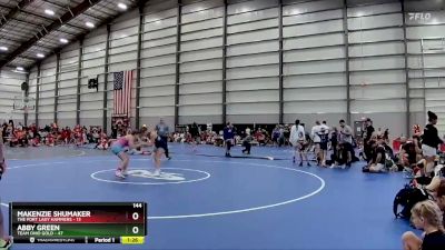 144 lbs Quarters - Makenzie Shumaker, The Fort Lady Hammers vs Abby Green, Team Ohio Gold