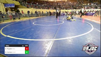 58 lbs Round Of 32 - Dawson Rigdon, Piedmont vs Blaine Horton, Newkirk Takedown Club