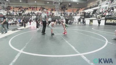 70-75 lbs Rr Rnd 4 - Noah Muskrat, Harrah Little League Wrestling vs Jacobe Hardy, Carl Albert