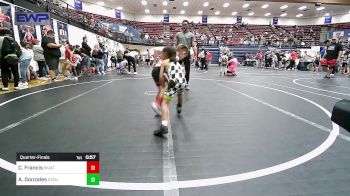 43 lbs Quarterfinal - Cannon Francis, Skiatook Youth Wrestling vs Antonio Gonzales, Standfast