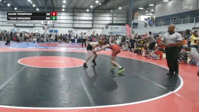 85 lbs Quarterfinal - Jacob Thompson, Darkhorse Wrestling Club vs Clay Kohlman, Williamsburg Wrestling Club