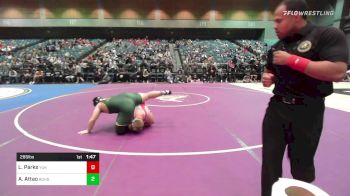 285 lbs Semifinal - Lane Parks, Yukon vs Aden Ikaika Attao, Borah