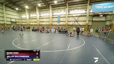 97 lbs Cons. Round 1 - Ryder Owen, WA vs William Shallenberger, UT