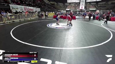 149 lbs Quarterfinal - Jackson Hicks, California vs Jack Torosian, California