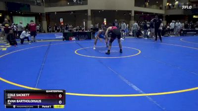 157 lbs Quarterfinal - Cole Sackett, MO vs Evan Bartholomaus, MN