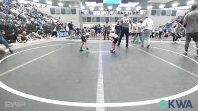 43 lbs Quarterfinal - Ashdon Cathey, Tonkawa Takedown Club vs Koen Goodin, Cowboy Wrestling Club