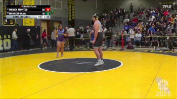 168 lbs Cons. Round 1 - Braxon Silva, Dark Horse vs Hailey Montes, Richgrove Warriors