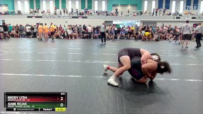 215 lbs Round 1 (4 Team) - Brody Lyda, Bronco Elite WC vs Gabe Rojas, Beebe Trained Silver