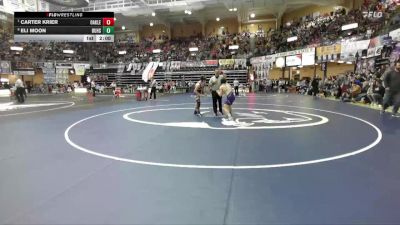 138 lbs Quarterfinal - Carter Krier, Oakley Hs vs Eli Moon, Burlingame Hs